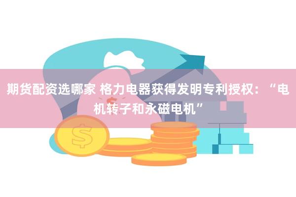 期货配资选哪家 格力电器获得发明专利授权：“电机转子和永磁电机”