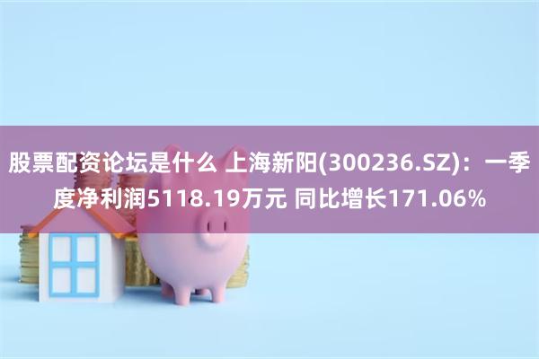 股票配资论坛是什么 上海新阳(300236.SZ)：一季度净利润5118.19万元 同比增长171.06%