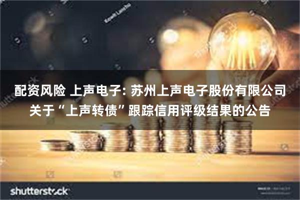 配资风险 上声电子: 苏州上声电子股份有限公司关于“上声转债”跟踪信用评级结果的公告