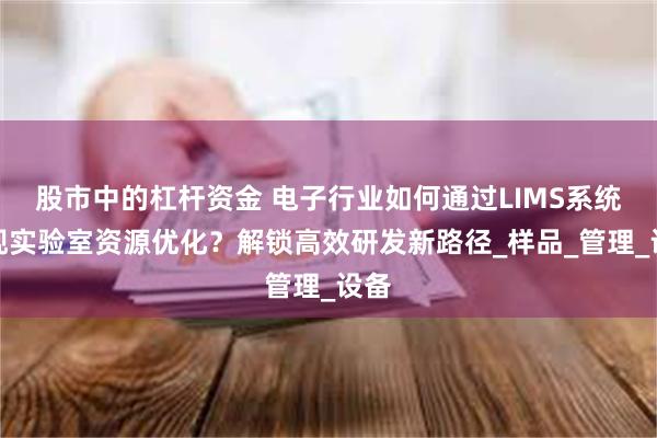 股市中的杠杆资金 电子行业如何通过LIMS系统实现实验室资源优化？解锁高效研发新路径_样品_管理_设备
