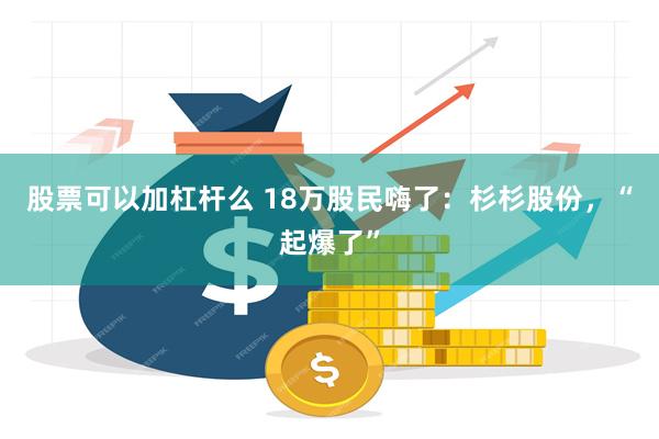 股票可以加杠杆么 18万股民嗨了：杉杉股份，“起爆了”