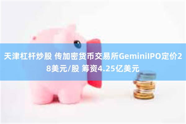 天津杠杆炒股 传加密货币交易所GeminiIPO定价28美元/股 筹资4.25亿美元